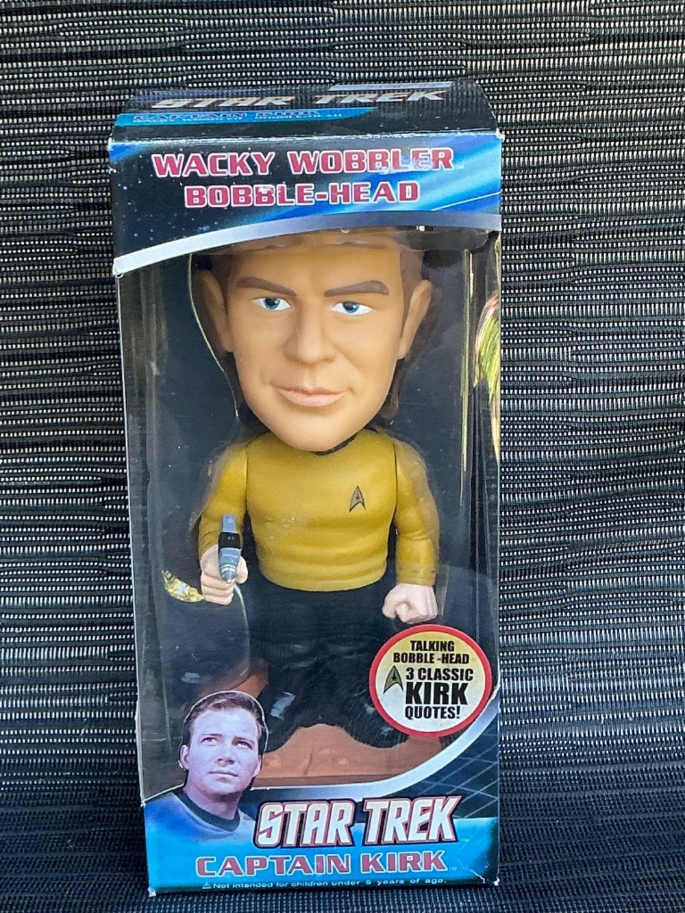 Star Trek Captain Kirk Funko Wacky Wobbler Talking Bobble-Head 2009 New Boxed